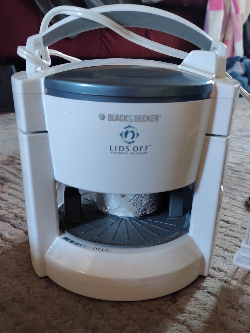 Black & Decker White and Gray Automatic Jar Opener